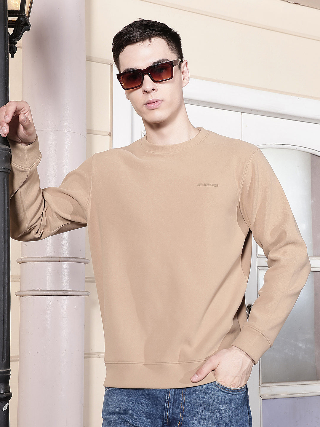 Contemporary Almond Beige Sweatshirt