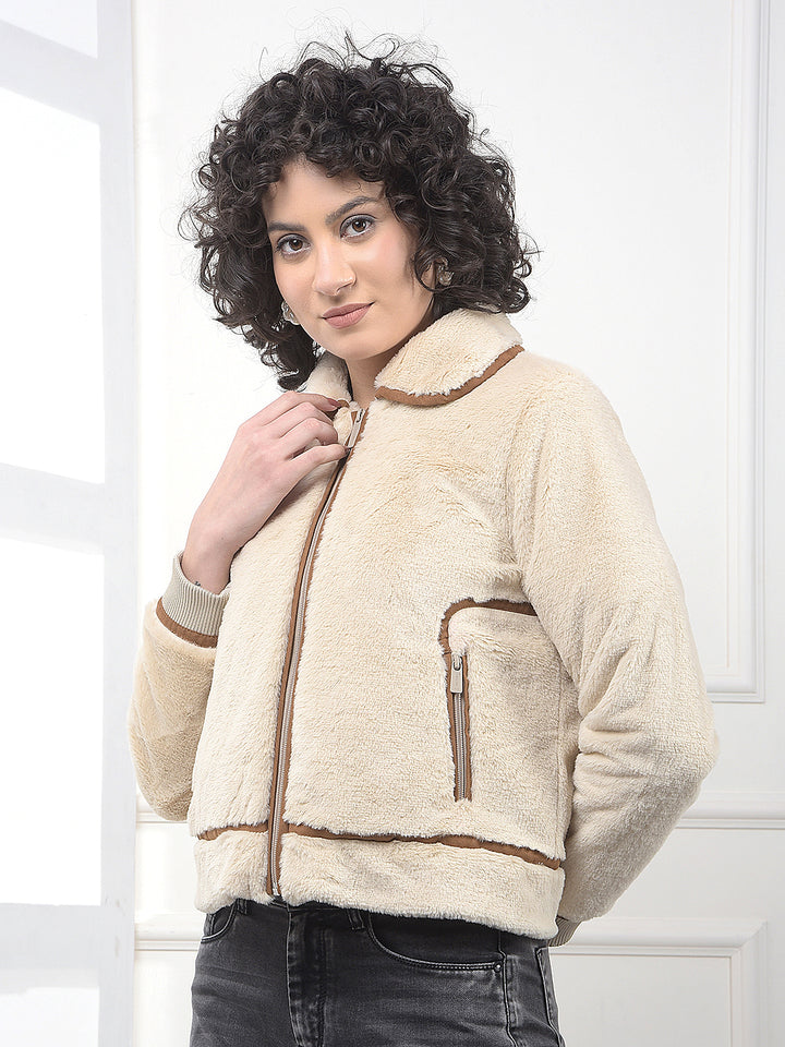 Beige Warm Touch Fur Jacket