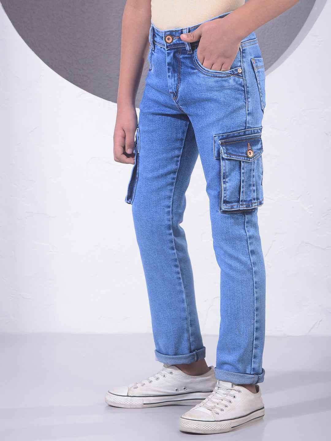 Deep Blue Urban Cargo Jeans