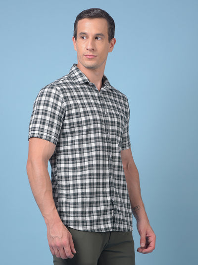 Green Checked 100% Cotton Shirt