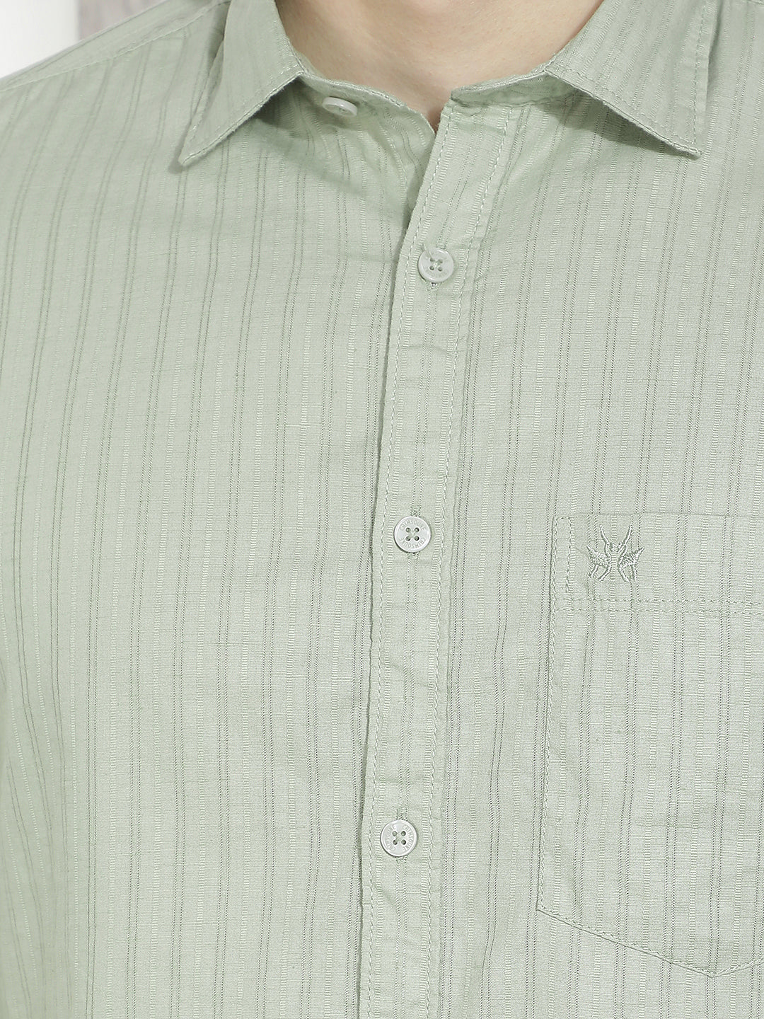 Green Striped Shirt