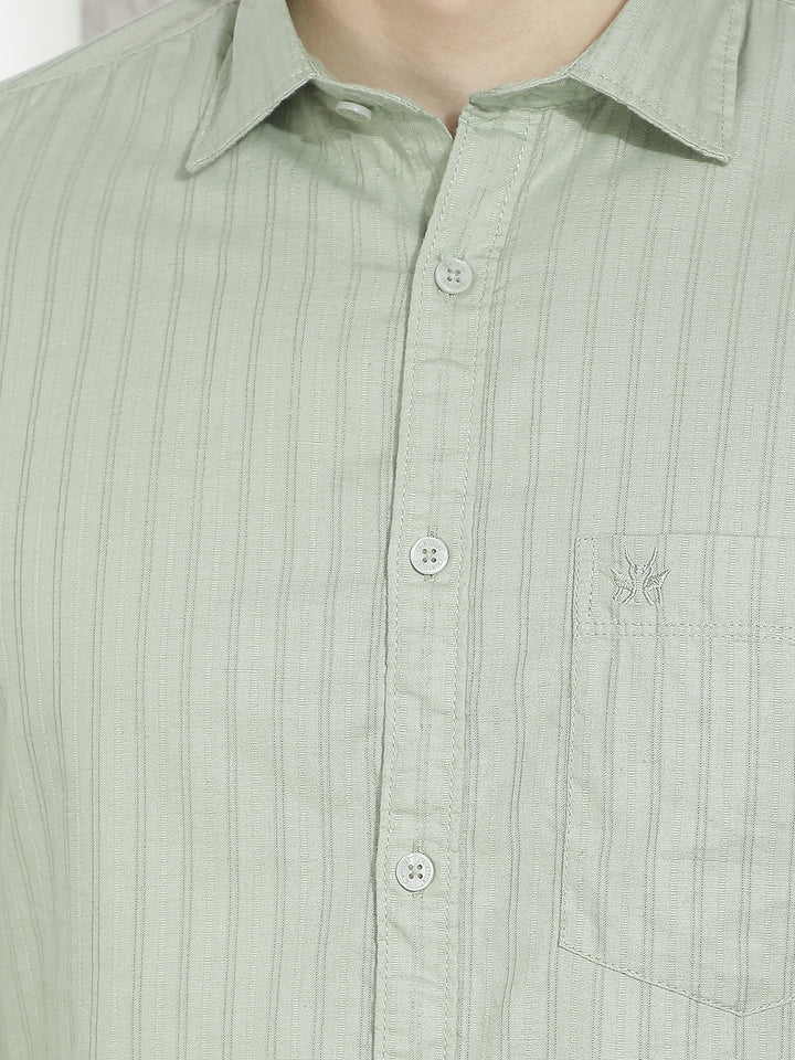 Green Striped Shirt