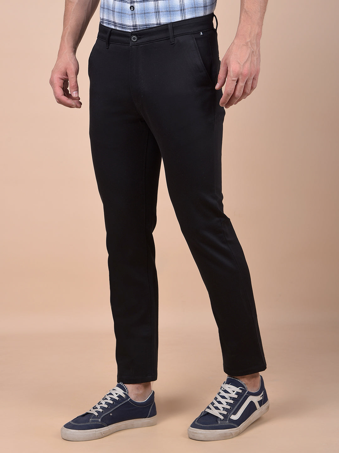 Tailored Trim Black Trousers