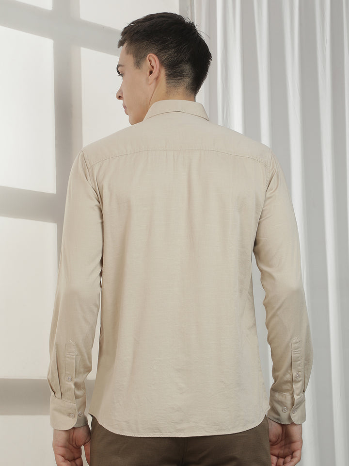 Structured Beige Shirt