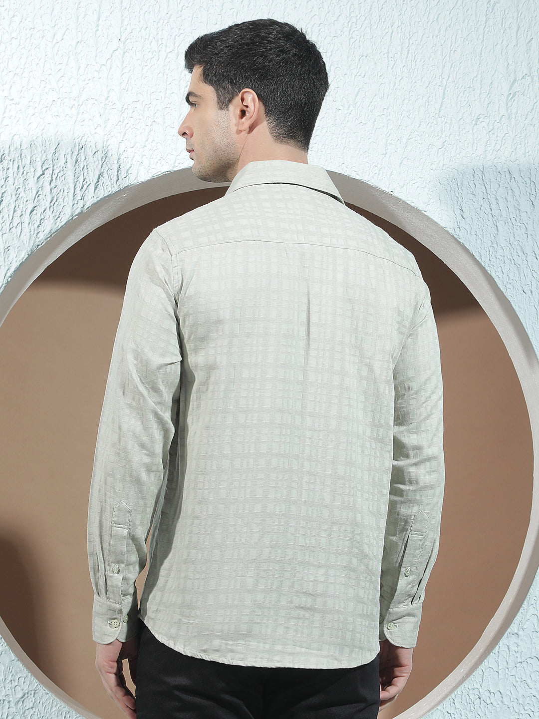 Green 100% Cotton Checked Shirt