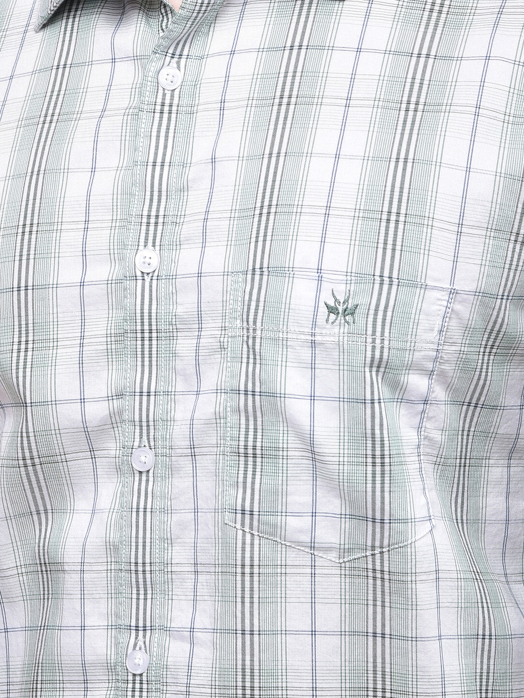 Green Checked 100% Cotton Shirt