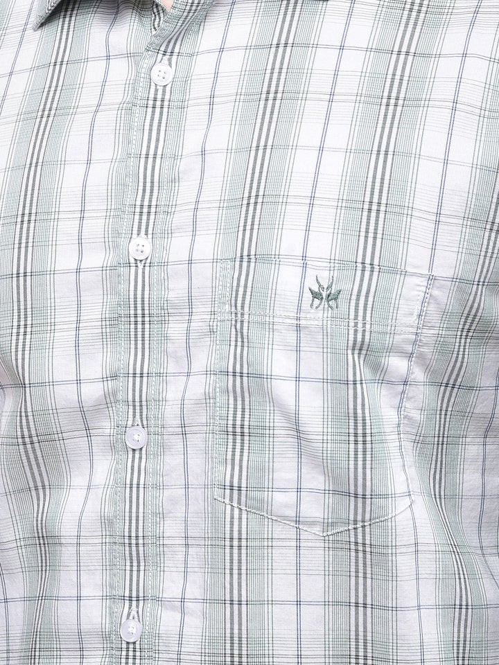 Green Checked 100% Cotton Shirt