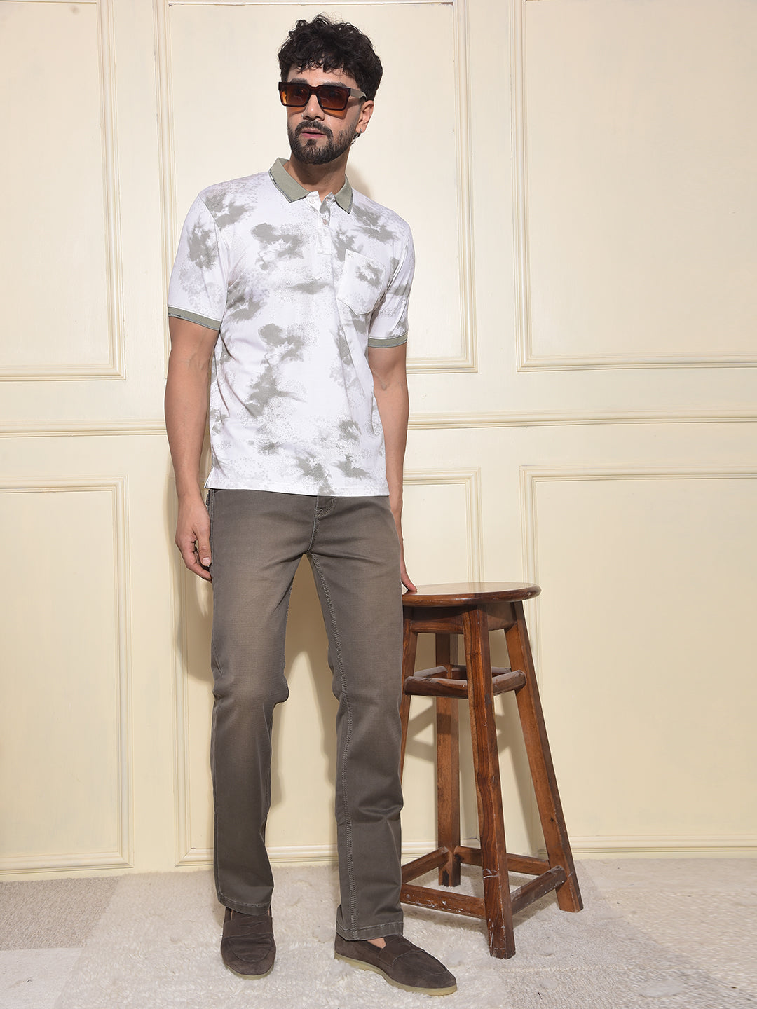 Edgy Brown Straight Jeans