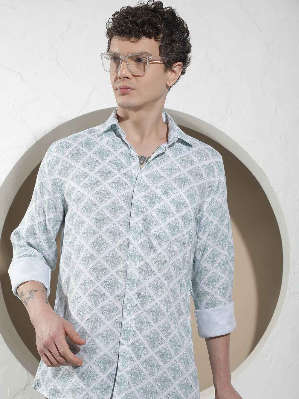 Heritage Green Printed Shirt