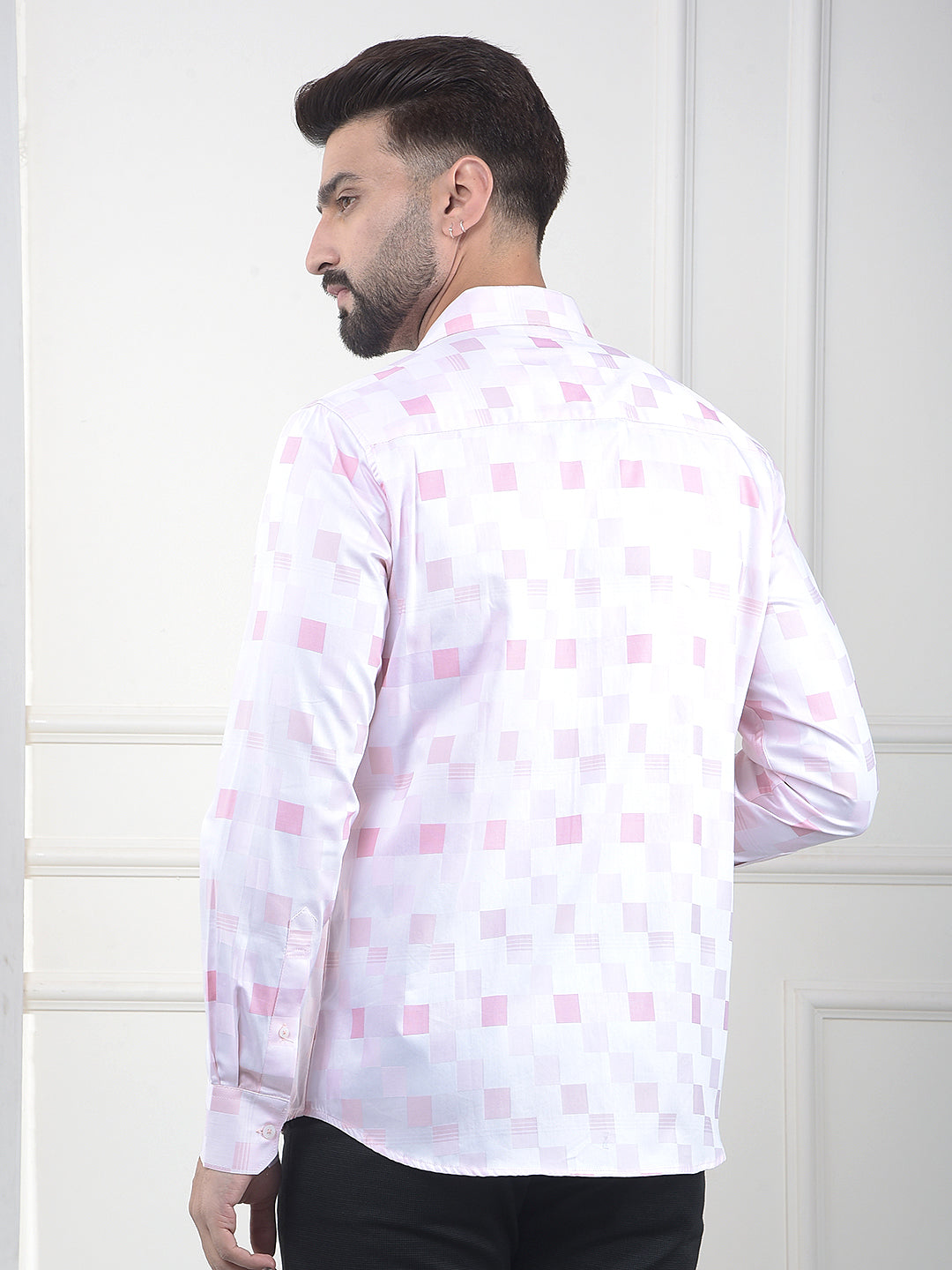 Pink Printed 100% Cotton Shirt