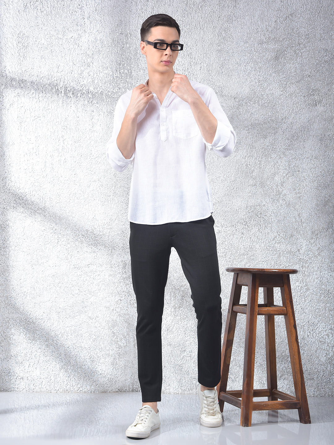 White Linen Kurta-Men Kurtas-Crimsoune Club