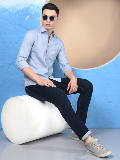 Blue 100% Cotton Shirt