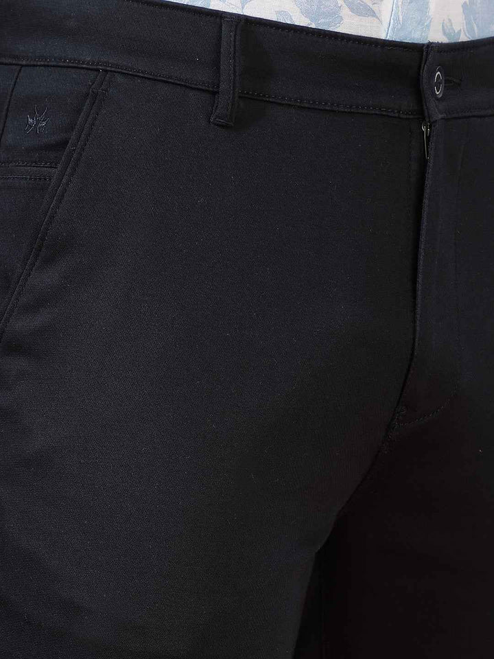 Navy Blue Stretch Smart Trousers