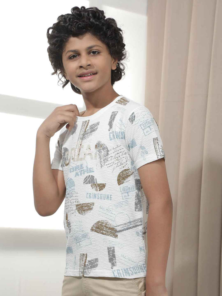 White Graphic Printed T-Shirt