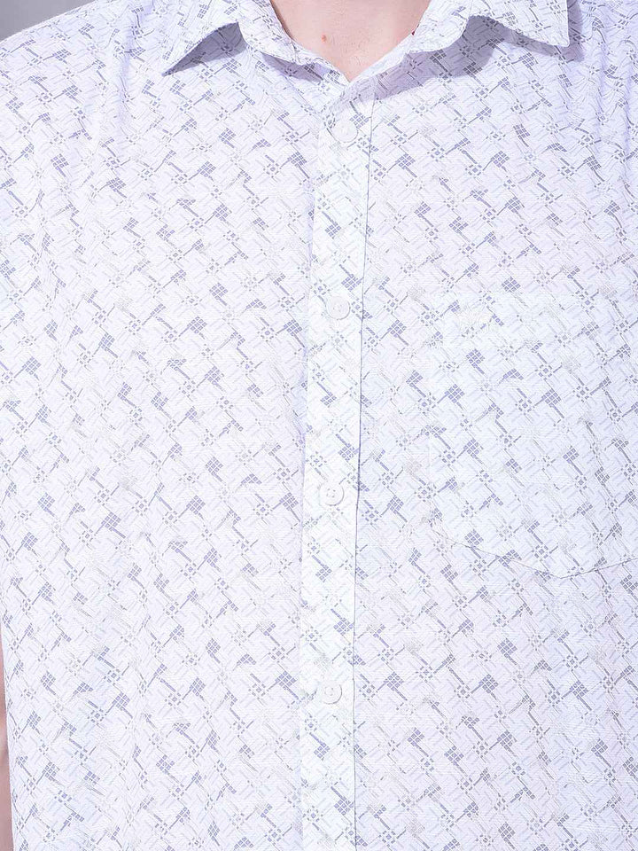 Grey Modern Print Shirt