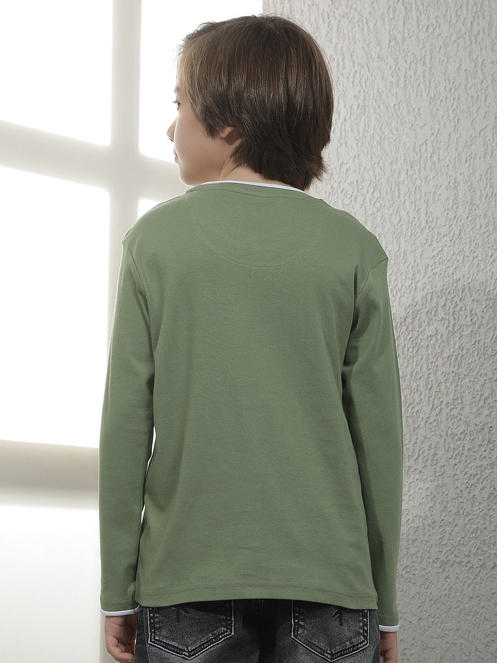 Fern Green Graphic Print 100% Cotton T-Shirt