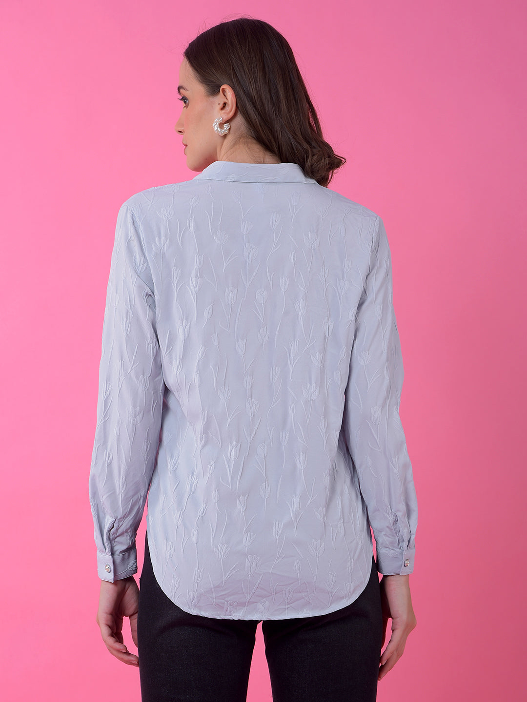 Blue Jacquard Shirt