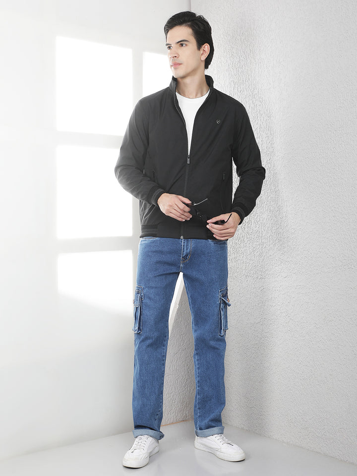 Signature Raven Black Bomber Jacket