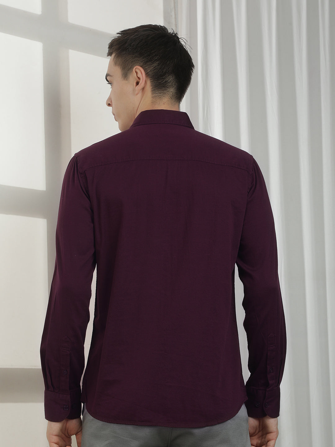 Minimalist Bordeaux Maroon Shirt