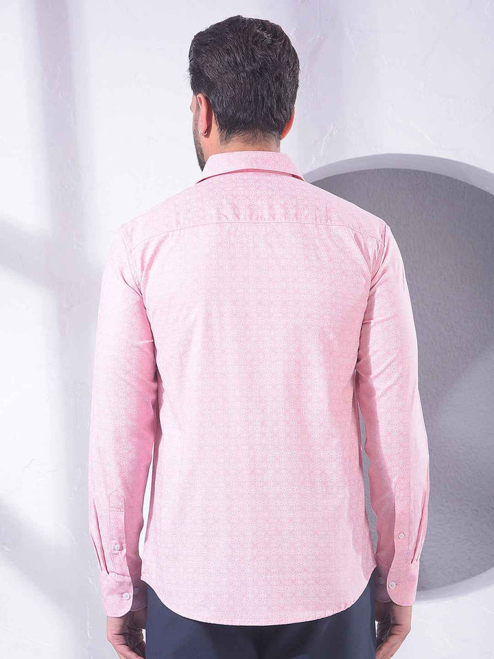 Peach Graphic Print Shirt