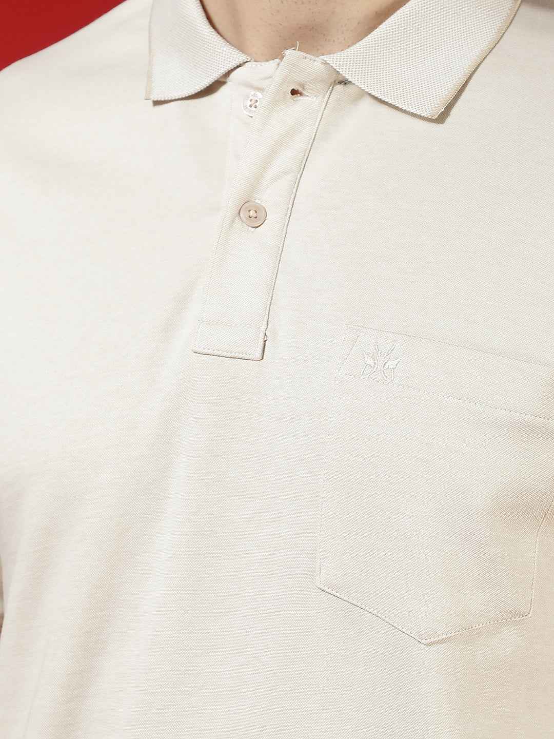 Beige Classic Polo T-Shirt