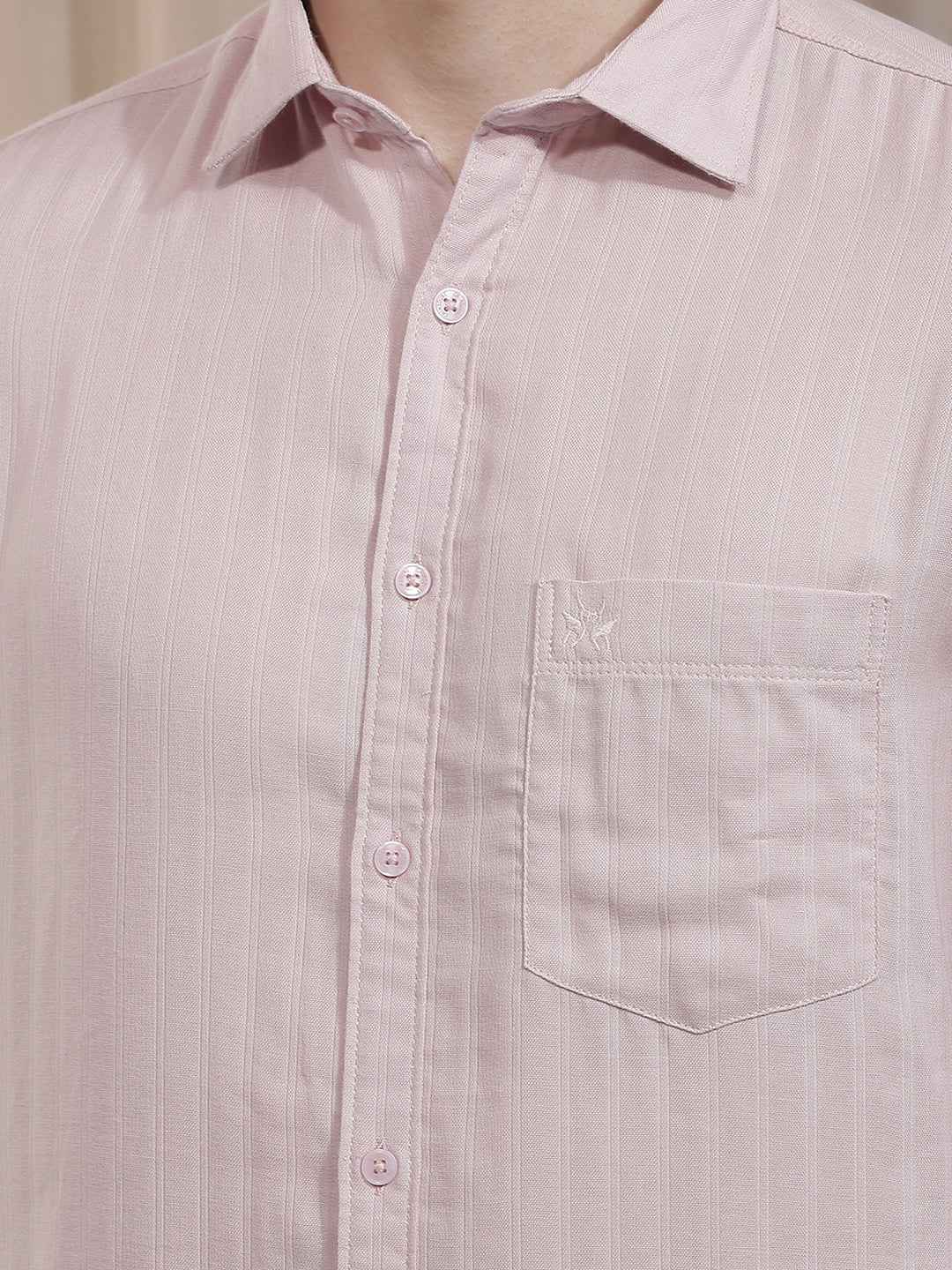 Pink Vertical Stripes Shirt