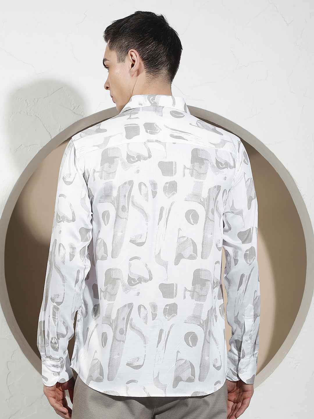 Abstract Olive Printed Shirt