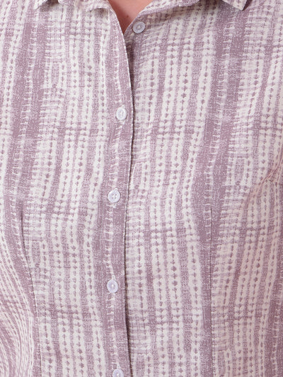 Purple Printed Shirt