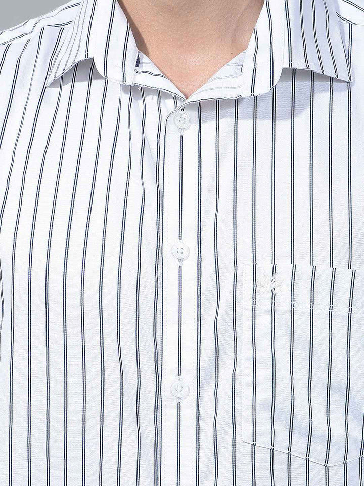 White Vertical Striped Shirt