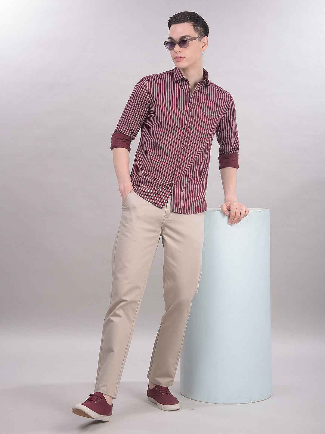 Beige Chinos Trousers