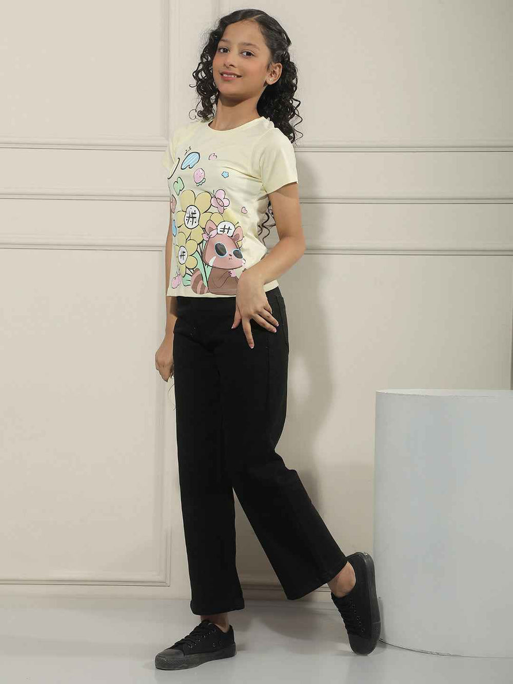 Graphic Print Yellow T-Shirt