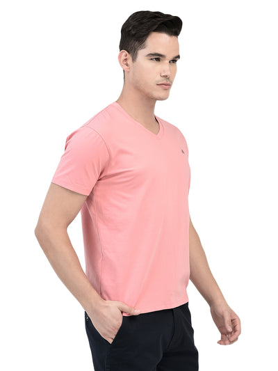 Peach V-Neck T-Shirt