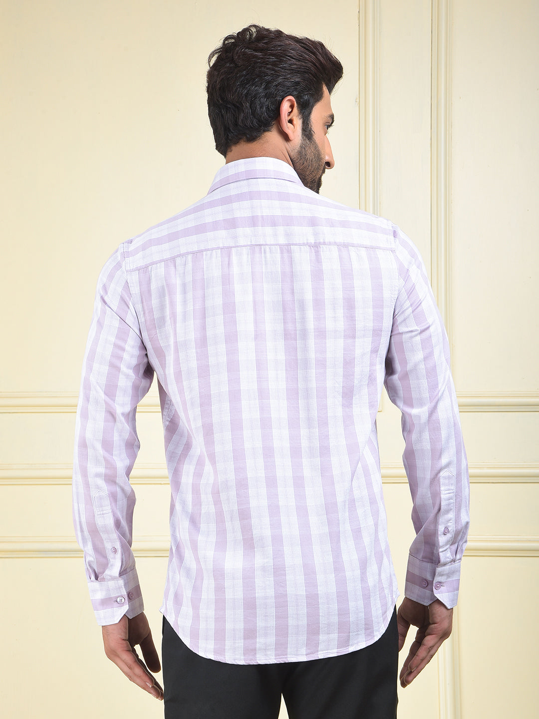 Noble Wear Purple Checked Shirt