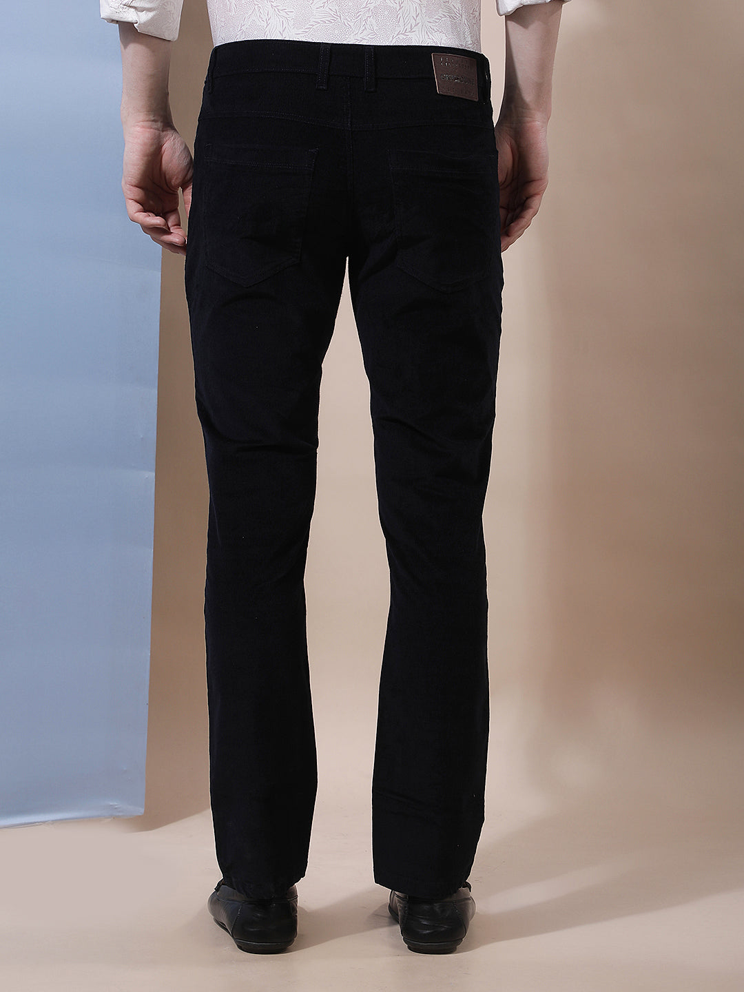 Navy Blue Corduroy Trousers