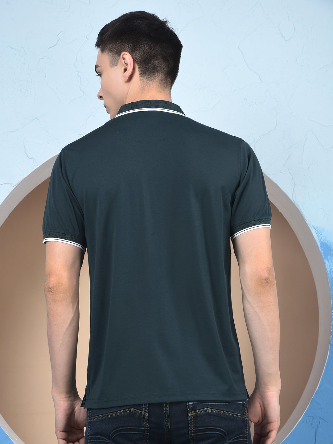 Green Polo-Neck T-Shirt