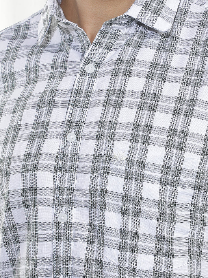 Green Checked 100% Cotton Shirt