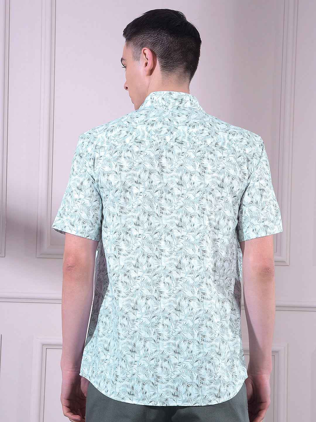 Green Floral Print Shirt