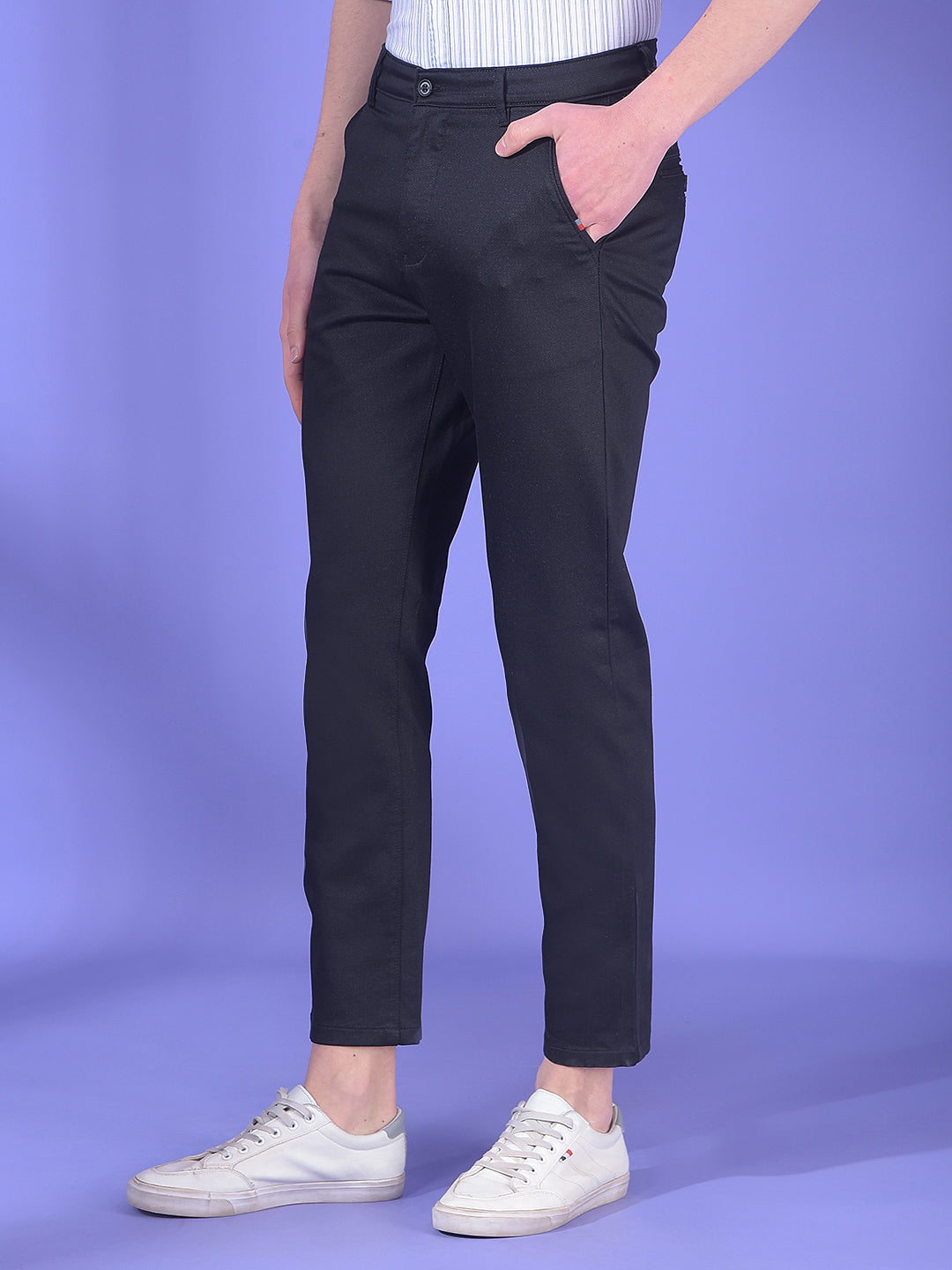 Black Jacquard Trousers