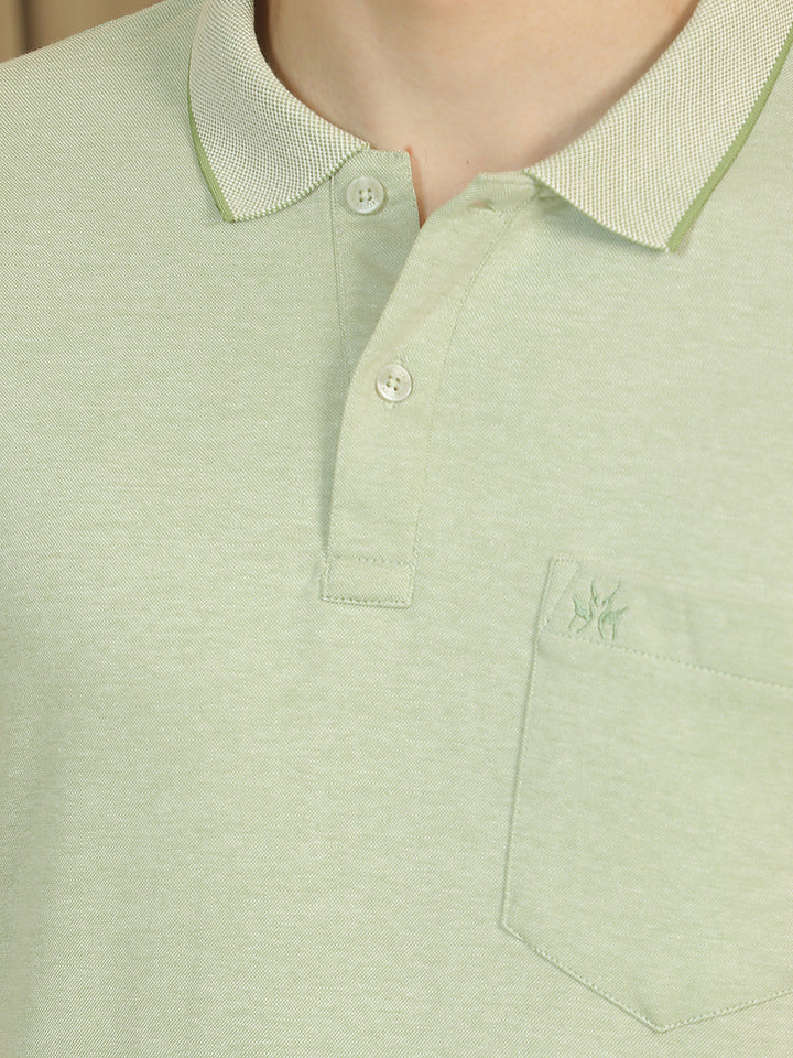 Green Polo Neck T-Shirt