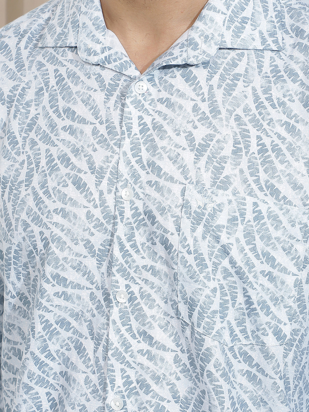 Blue Graphic Print Shirt