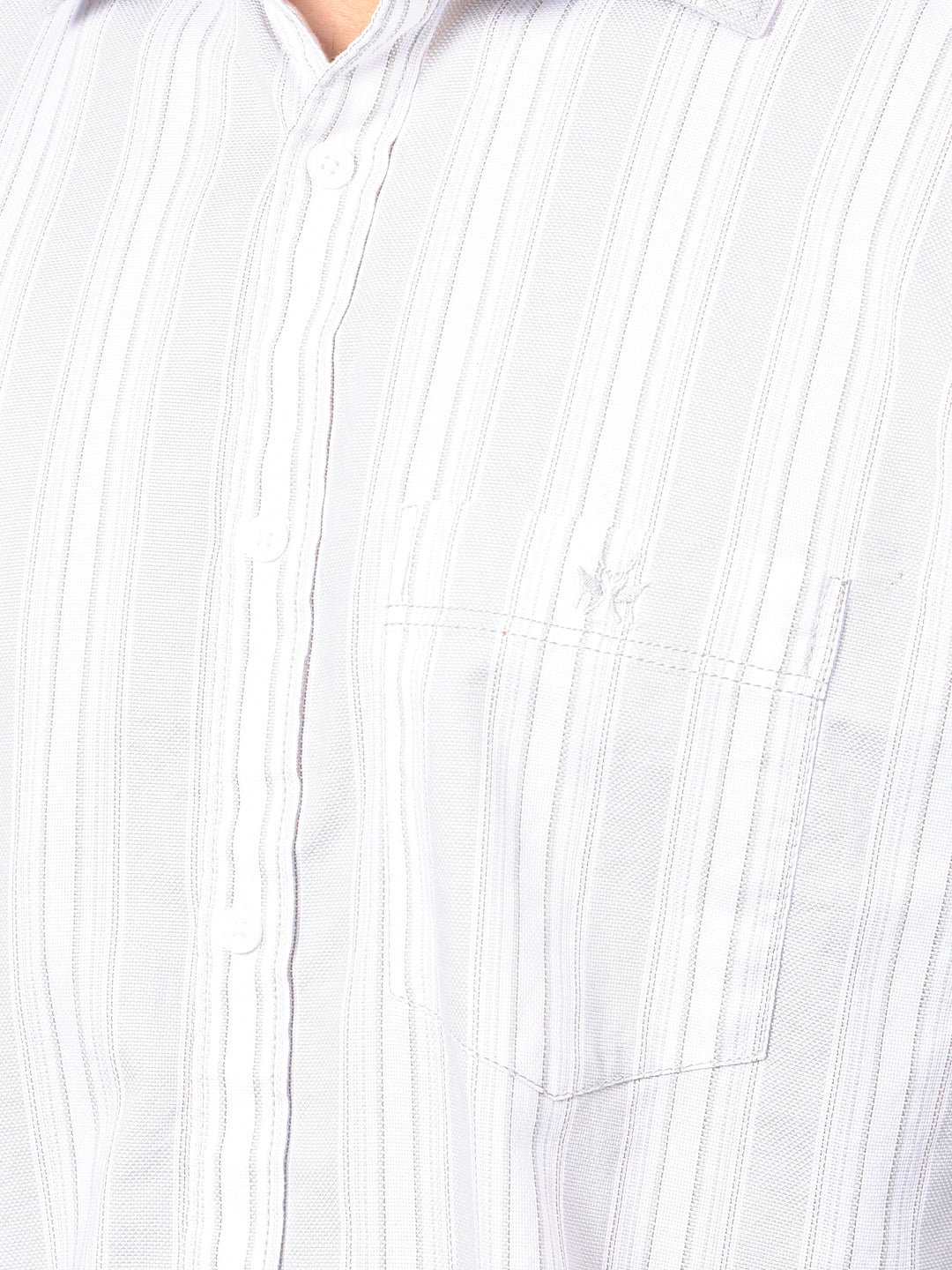 Green Vertical Stripes 100% Cotton Shirt-Men Shirts-Crimsoune Club