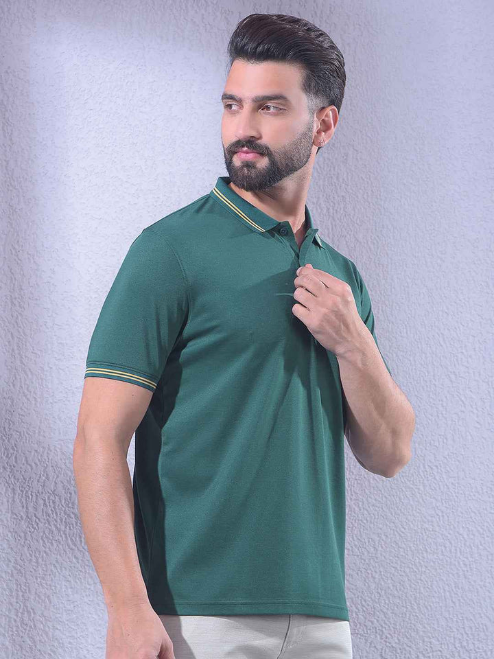 Green Polo Neck T-Shirt