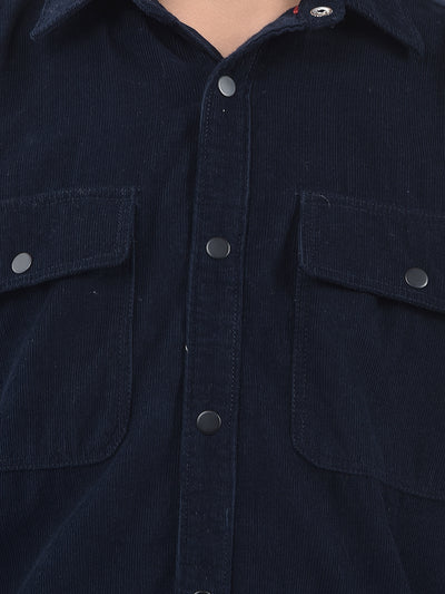 Blue 100% Cotton Corduory Shirt