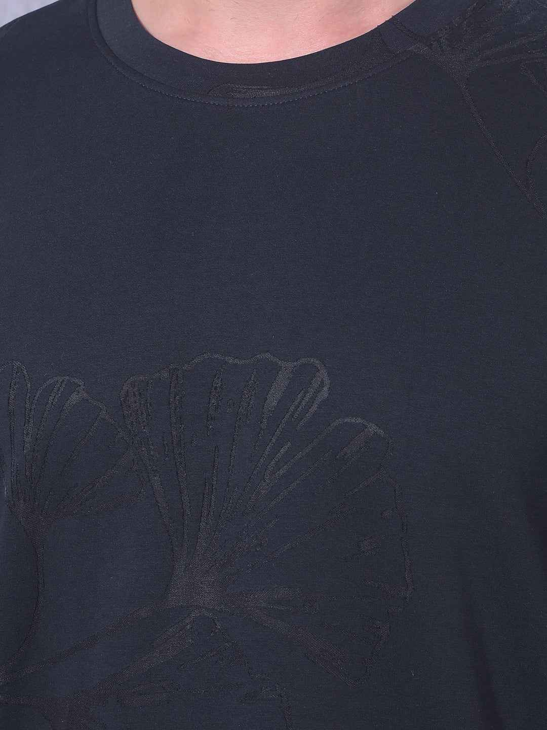 Black Jacquard Oversize T-Shirt
