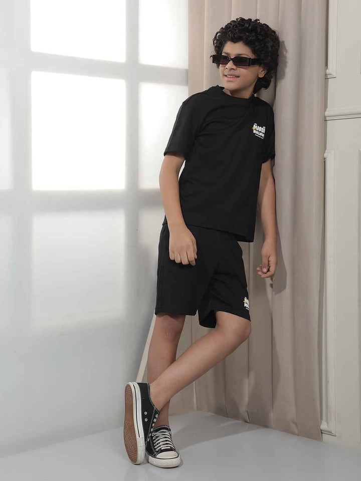 Black Graphic Print T-Shirt