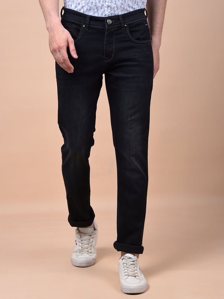 Deep Black Smooth Fit Jeans