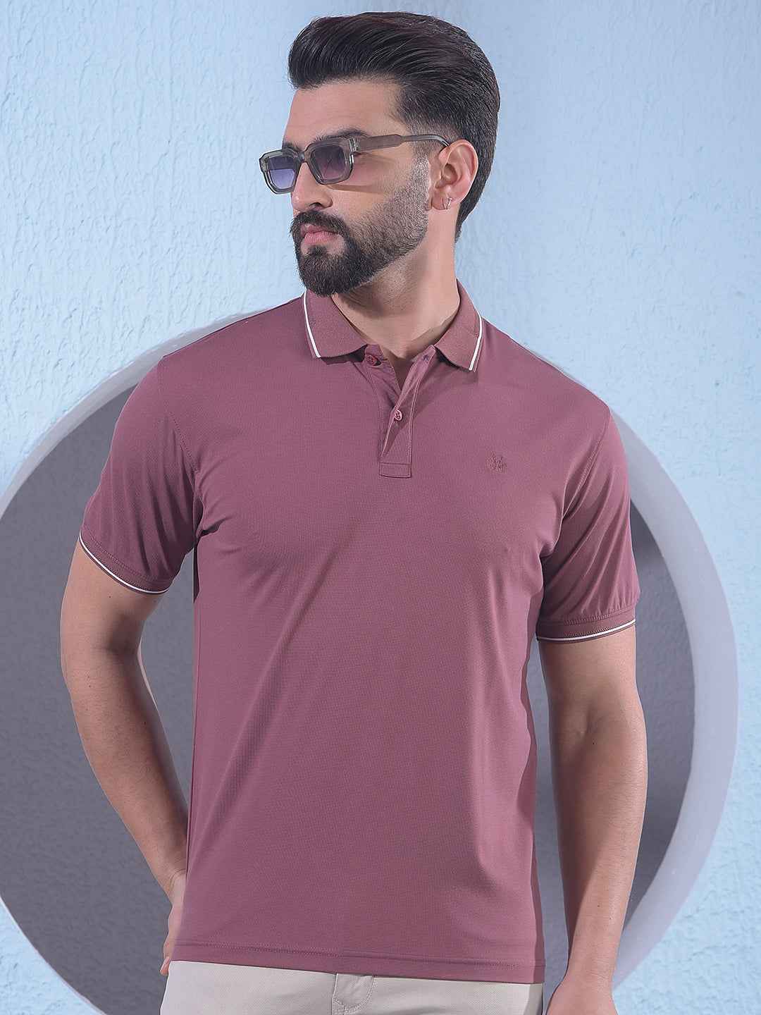 Bold Rose Pink Pique T-Shirt