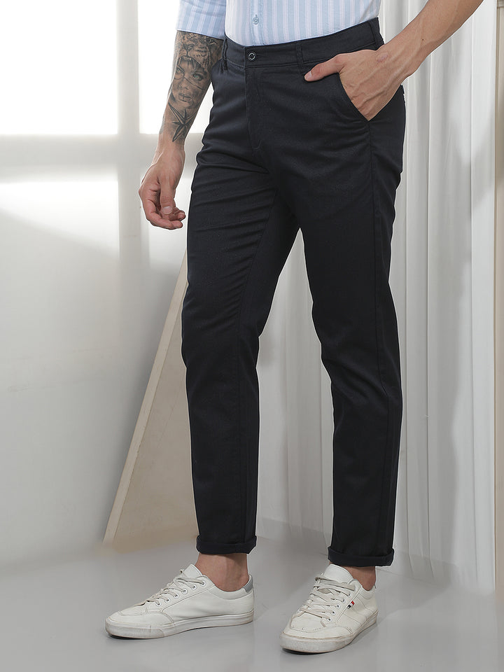 Navy Blue Casual Trousers