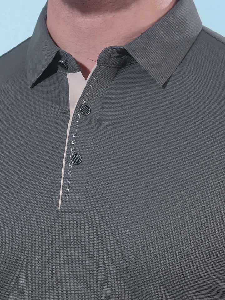 Olive Polo Neck T-Shirt