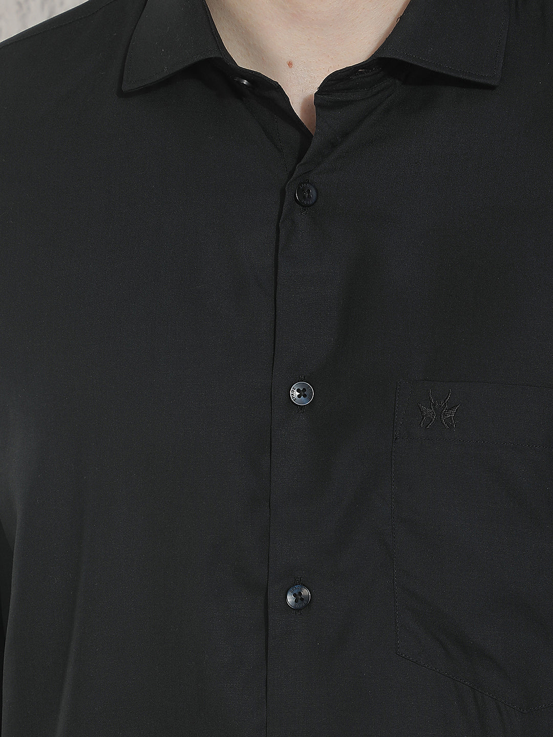 Sharp Jet Black Modal Shirt
